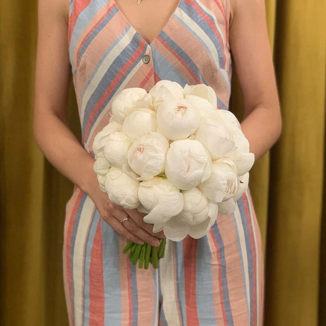 Pera Şakayık Gelin Buketi ve Damat Yaka Çiçeği