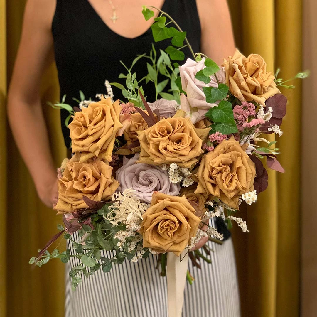 Terra Gelin Buketi ve Damat Yaka Çiçeği